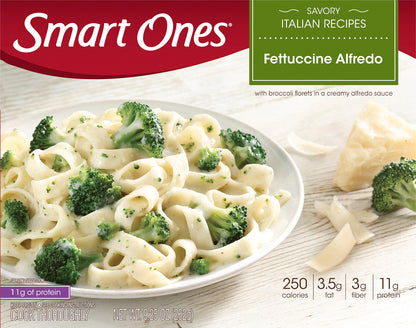 Smart Ones Fettuccine Alfredo, Frozen Meal, 9.25 oz Box