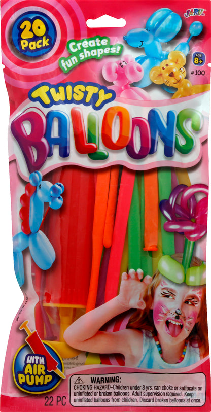 Ja Ru 20 Pack Twisty Age 8+ Balloons 20 ea