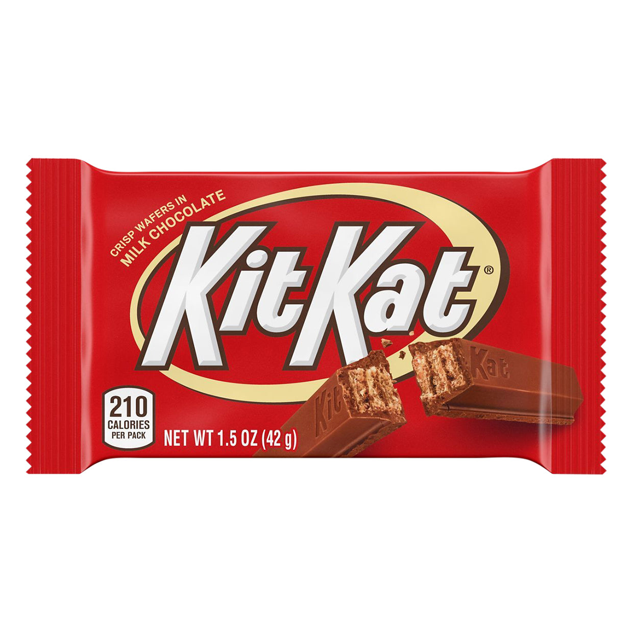 KIT KAT® Milk Chocolate Wafer Candy, Individually Wrapped, 1.5 oz, Bar