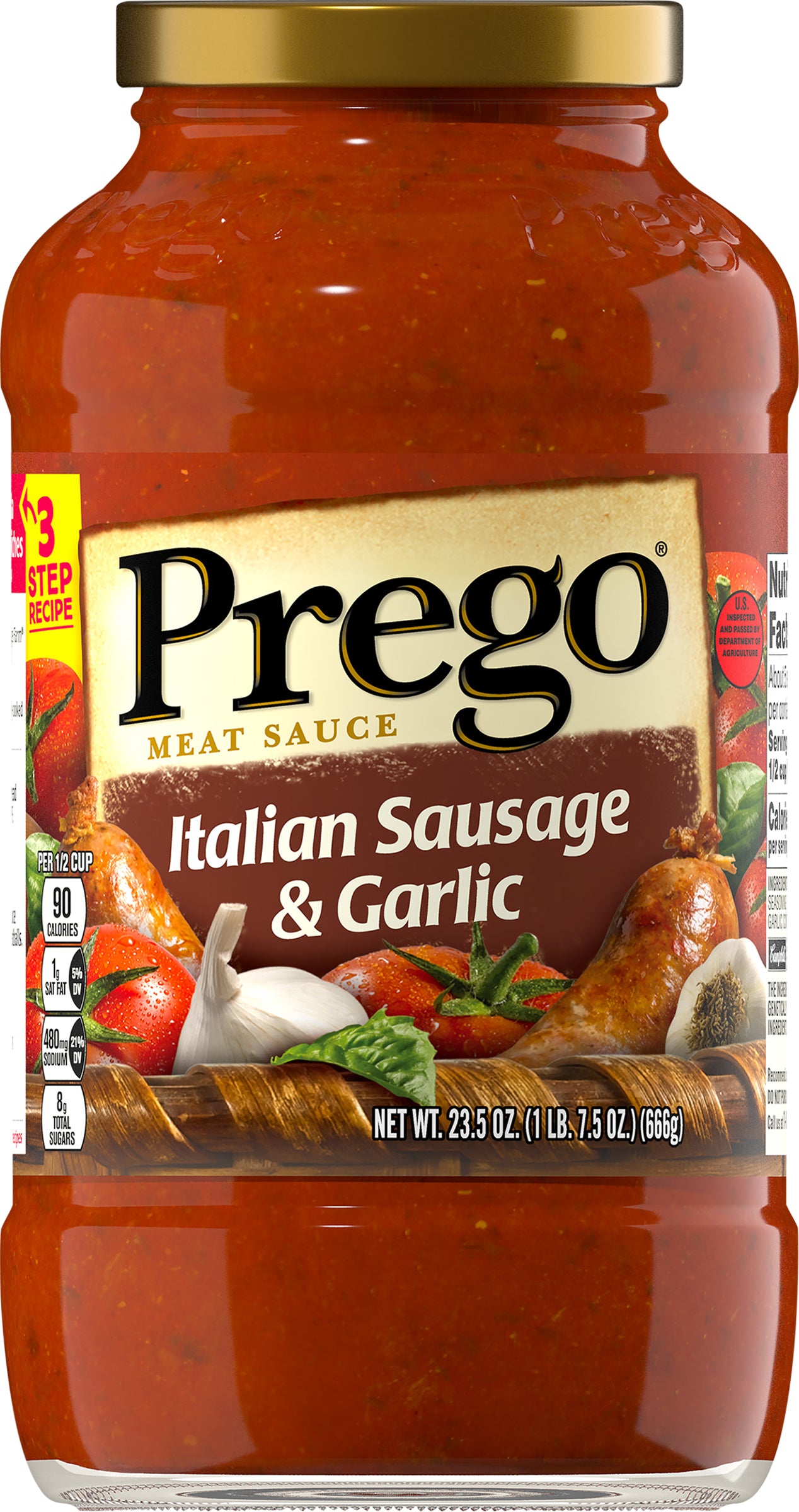 Prego Italian Sausage & Garlic Meat Sauce 23.5 oz