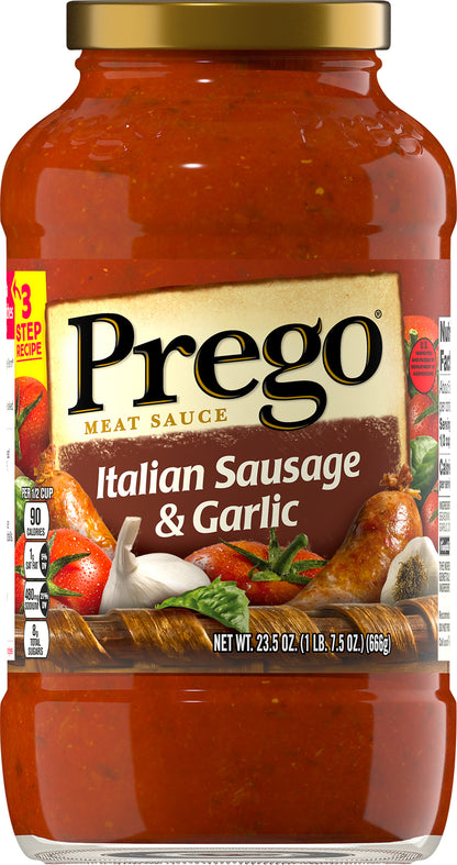 Prego Italian Sausage & Garlic Meat Sauce 23.5 oz