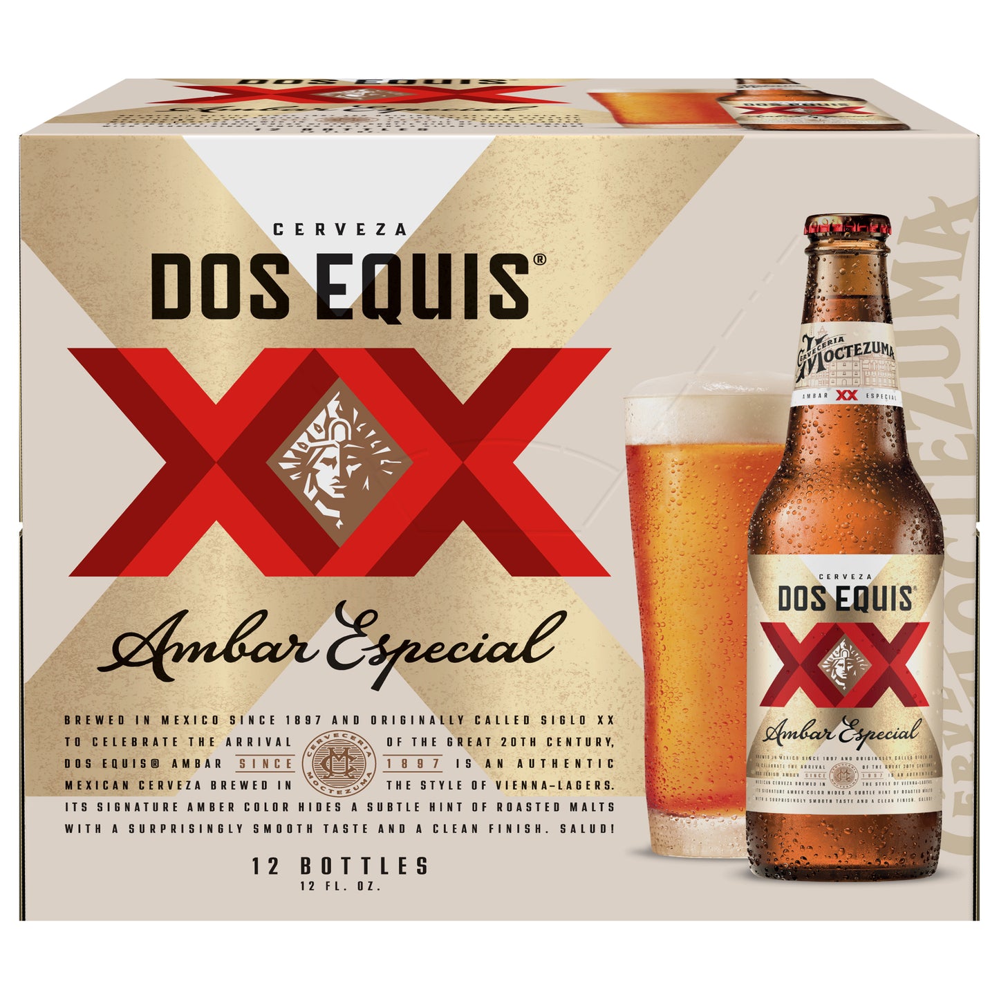 Dos Equis Ambar Especial Beer 12 - 12 fl oz Bottles