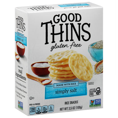 Good Thins Gluten Free Simply Salt Rice Snacks 3.5 oz
