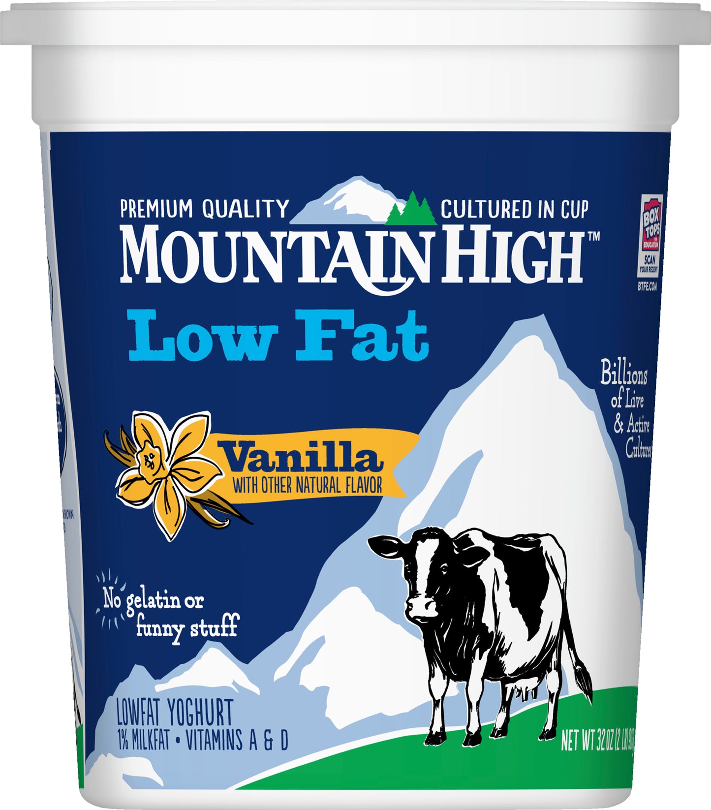 Mountain High Low Fat Vanilla Yoghurt 32 oz