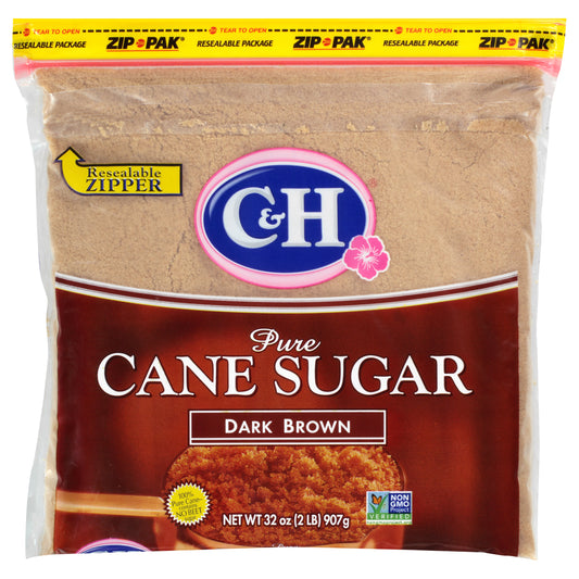 C&H® Pure Cane Dark Brown Sugar 32 oz. Zip Pak