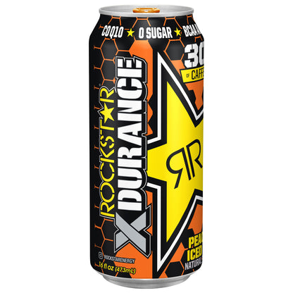 Rockstar XDurance Peach Iced Tea 16 Fl Oz