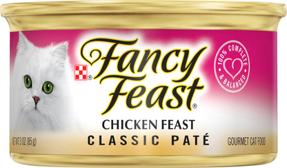 Fancy Feast Chicken Feast Classic Pate Gourmet Cat Food 3 oz