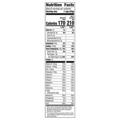 Honey Nut Chex Breakfast Cereal, Gluten Free, 12.5 oz
