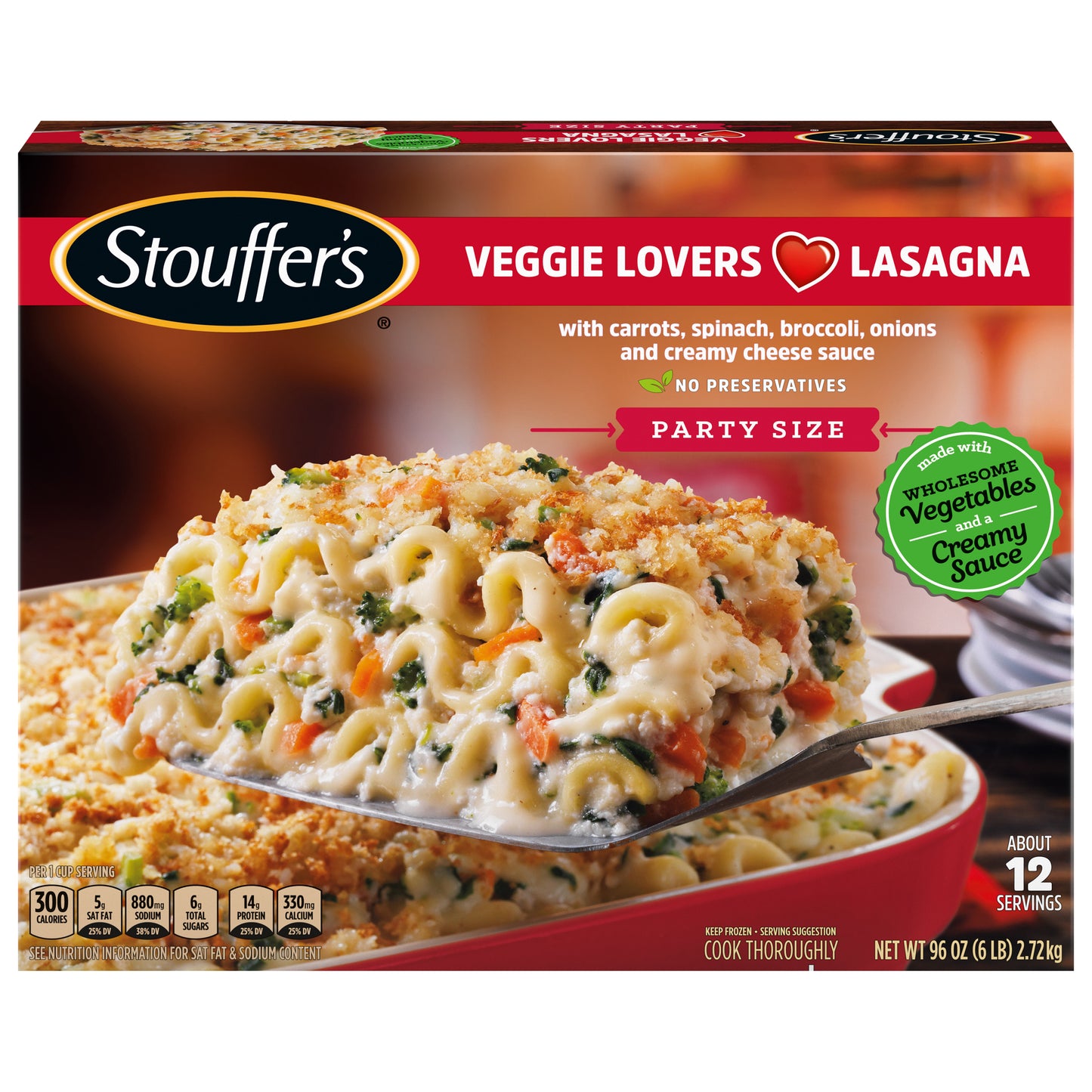 Stouffer's Party Size Veggie Lovers Lasagna 96 oz