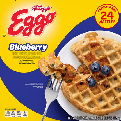 Eggo Family Pack Blueberry Waffles 24 ea