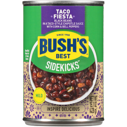 Bush's Best® Sidekicks™ Taco Fiesta Black Beans 15.1 oz. Can