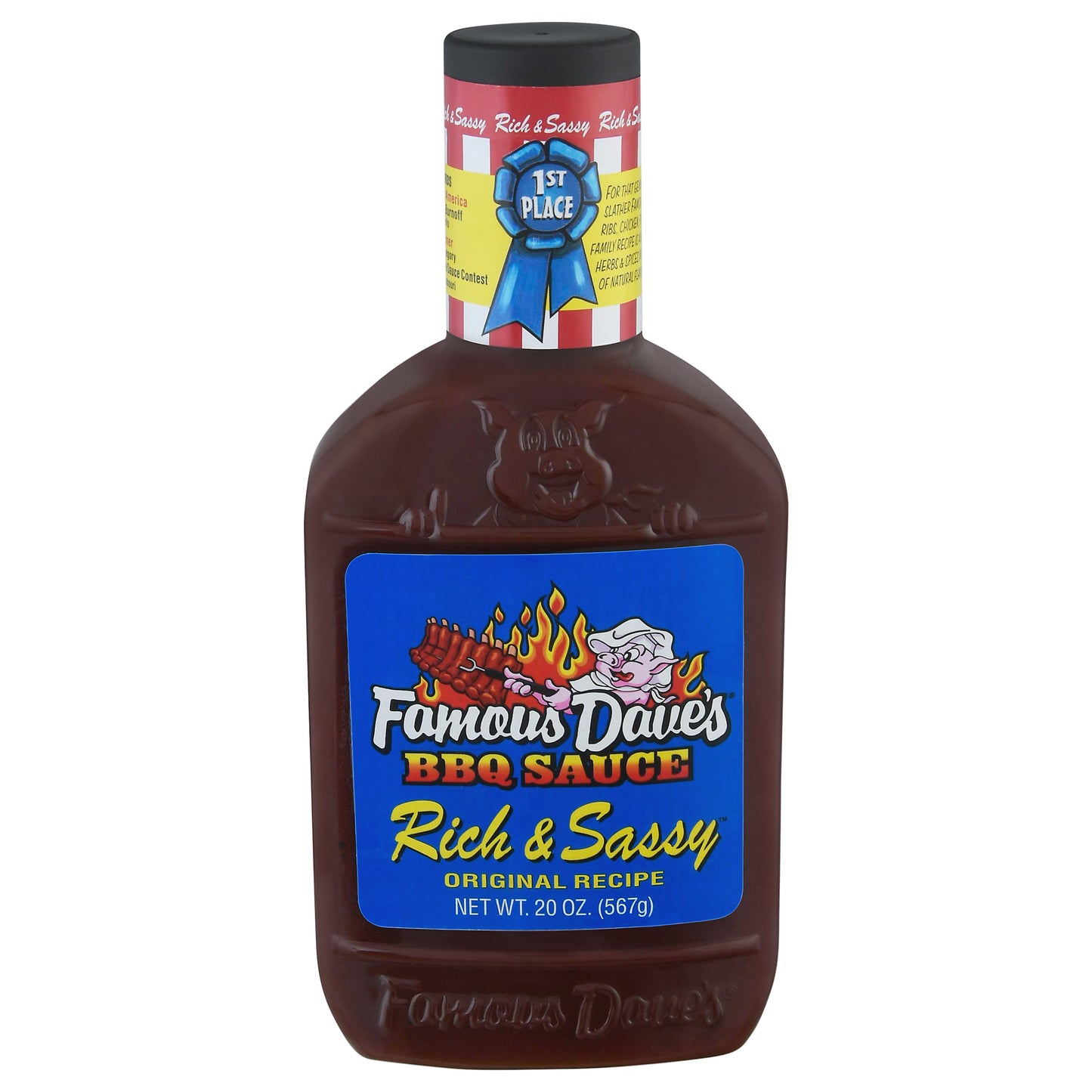 Famous Dave's Rich & Sassy Original Recipe BBQ Sauce 20 oz