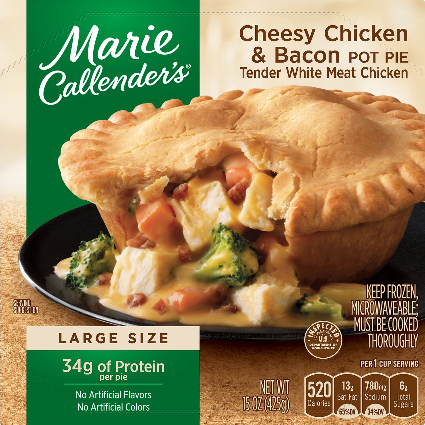 Marie Callender's Large Size Cheesy Chicken & Bacon Pot Pie 15 oz