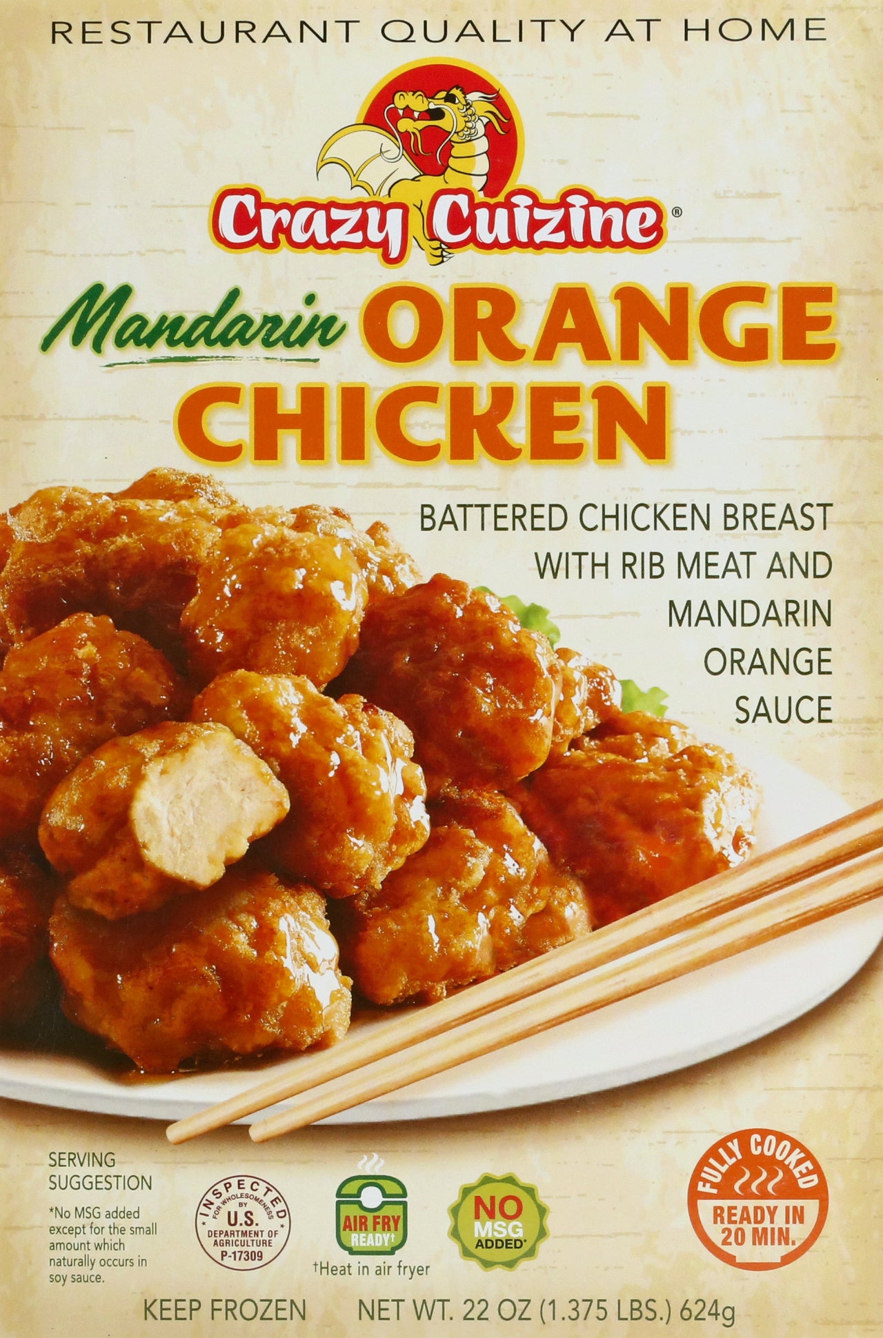 Crazy Cuizine Mandarin Orange Chicken 22 oz