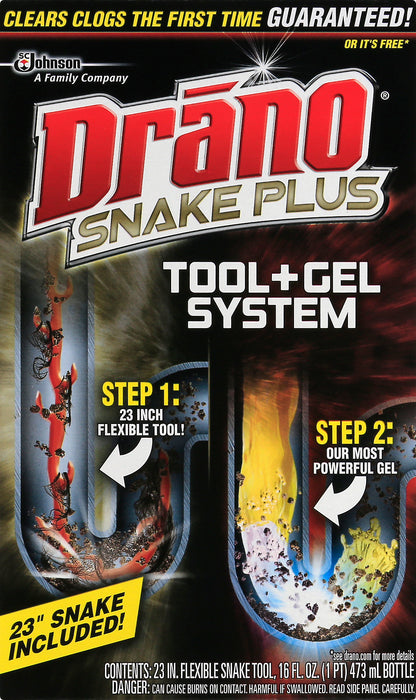 Drano Snake Plus Tool+Gel System 1 ea