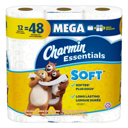 Charmin Mega Rolls Soft 2-Ply Bathroom Tissue 12 ea