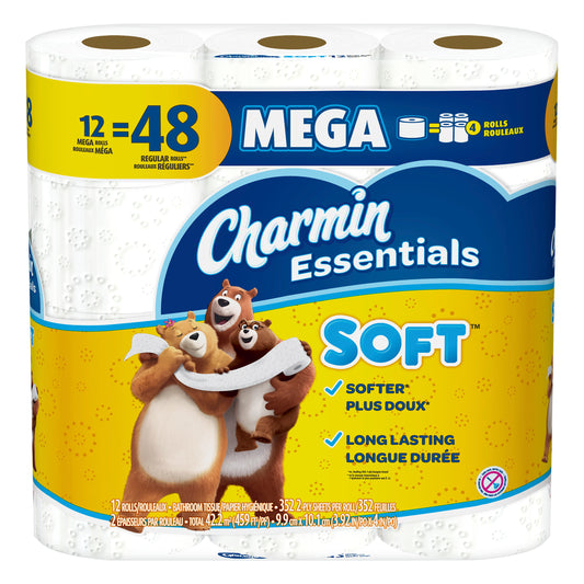 Charmin Mega Rolls Soft 2-Ply Bathroom Tissue 12 ea
