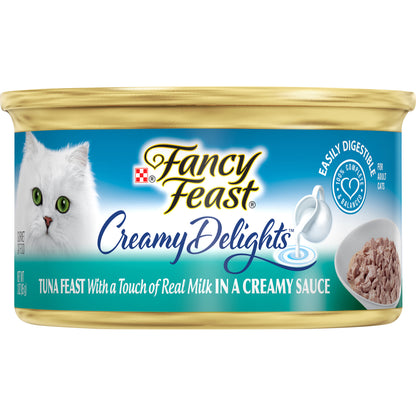 Purina Fancy Feast Wet Cat Food, Creamy Delights Tuna Feast in a Creamy Sauce - 3 oz. Can