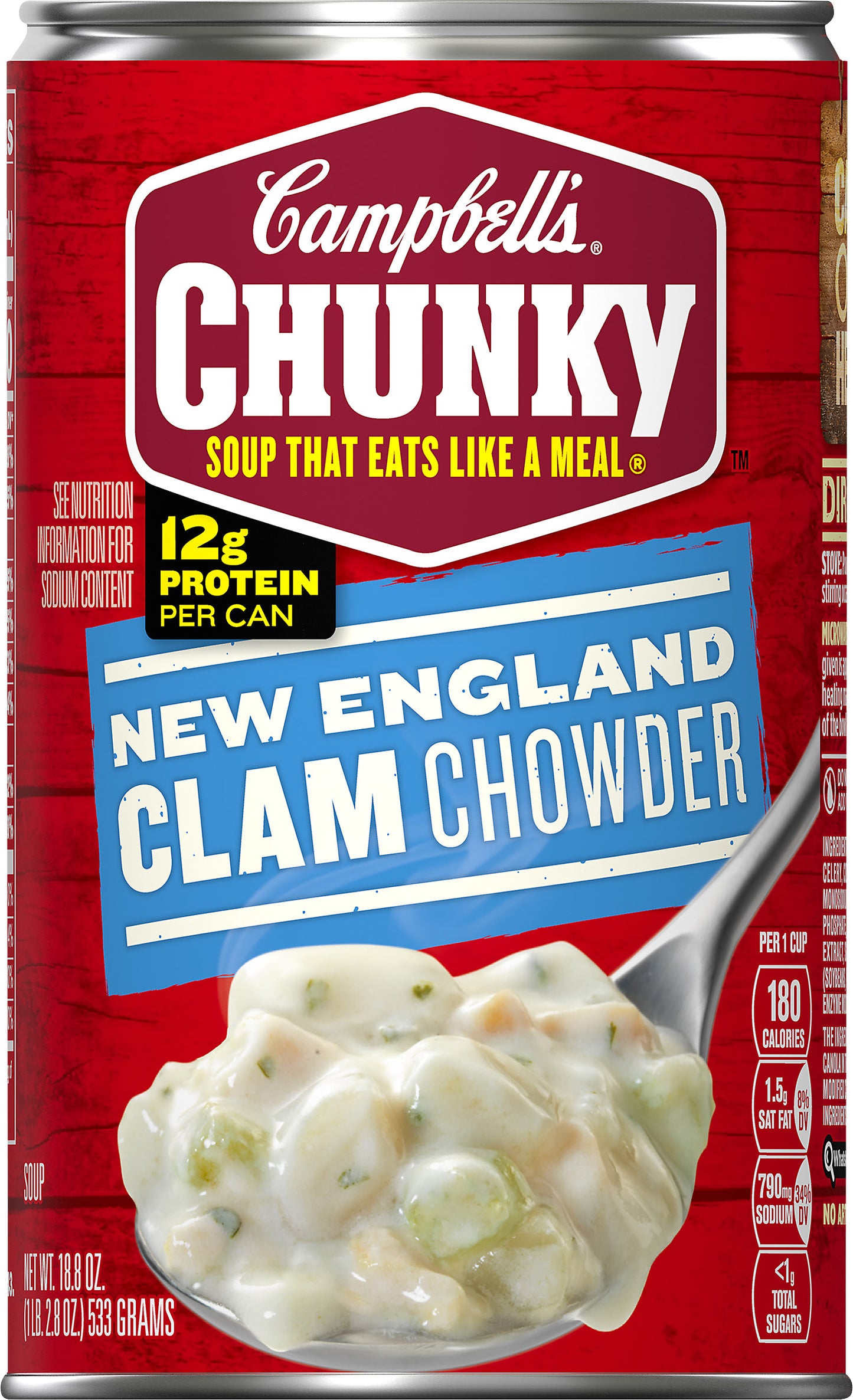 Campbell's Chunky New England Clam Chowder Soup 18.8 oz