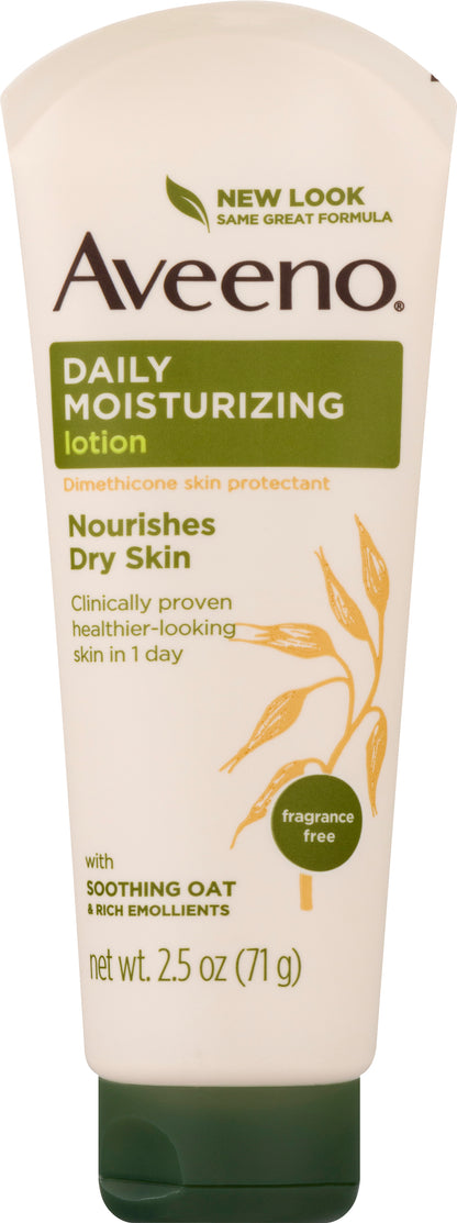 Aveeno With Soothing Oat & Rich Emollients Daily Moisturizing Moisturizing Lotion 2.5 oz