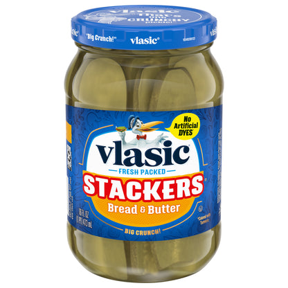 Vlasic Bread and Butter Stackers Pickles 16 fl oz