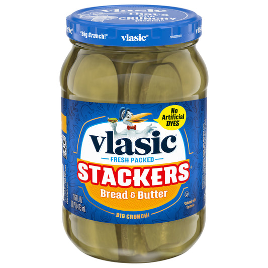 Vlasic Bread and Butter Stackers Pickles 16 fl oz