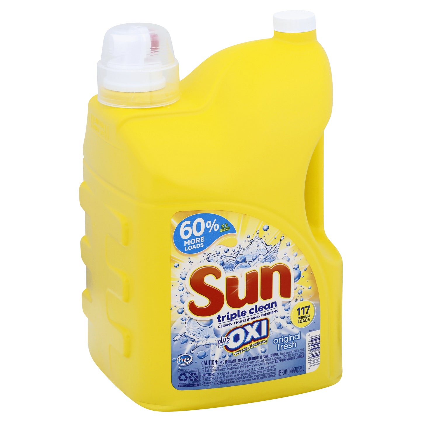 Sun Plus Power of Oxi, Triple Clean Original Fresh Detergent 188 oz