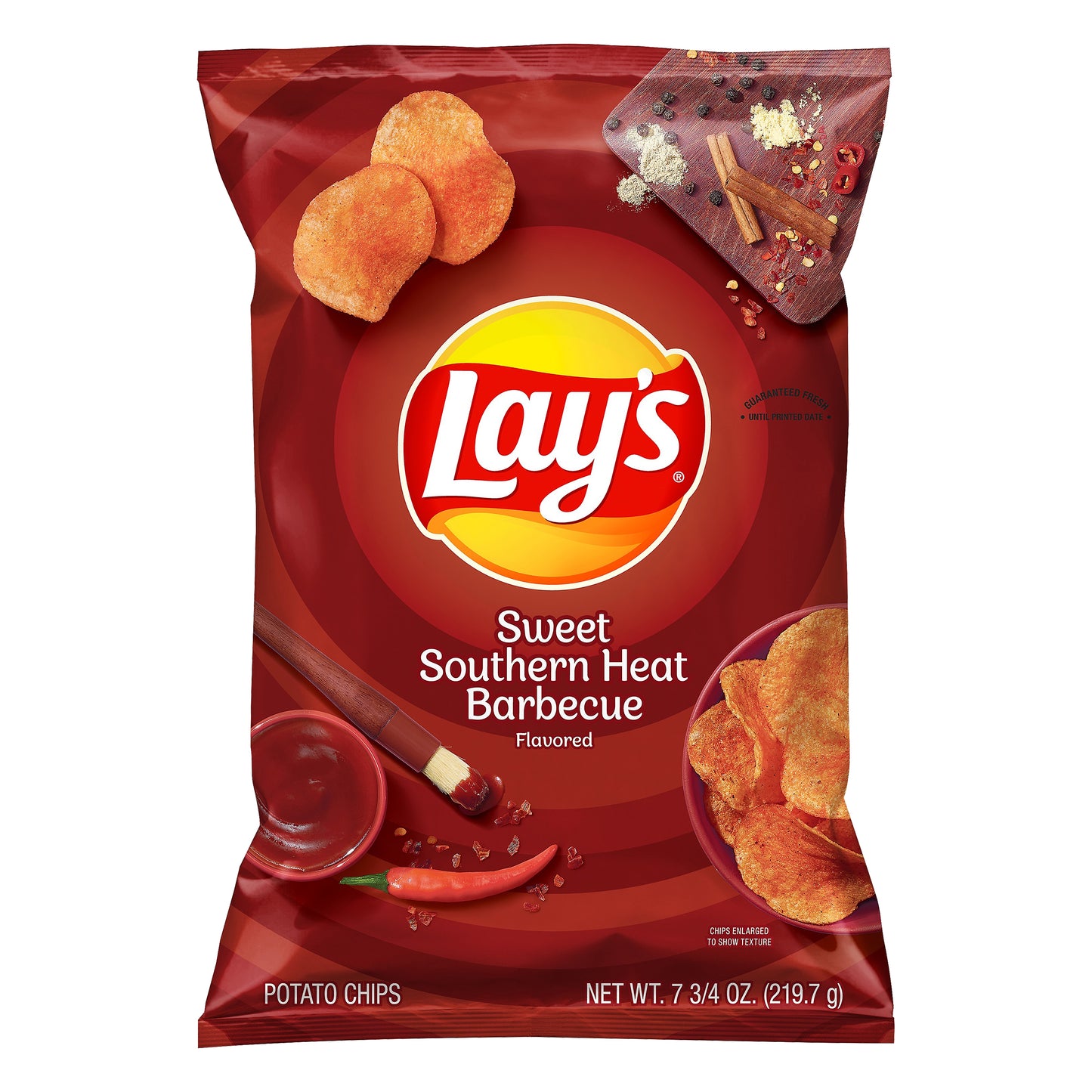 Lay's Sweet Southern Heat Barbecue Flavored Potato Chips 7.75 oz