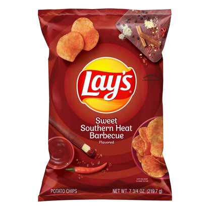 Lay's Sweet Southern Heat Barbecue Flavored Potato Chips 7.75 oz