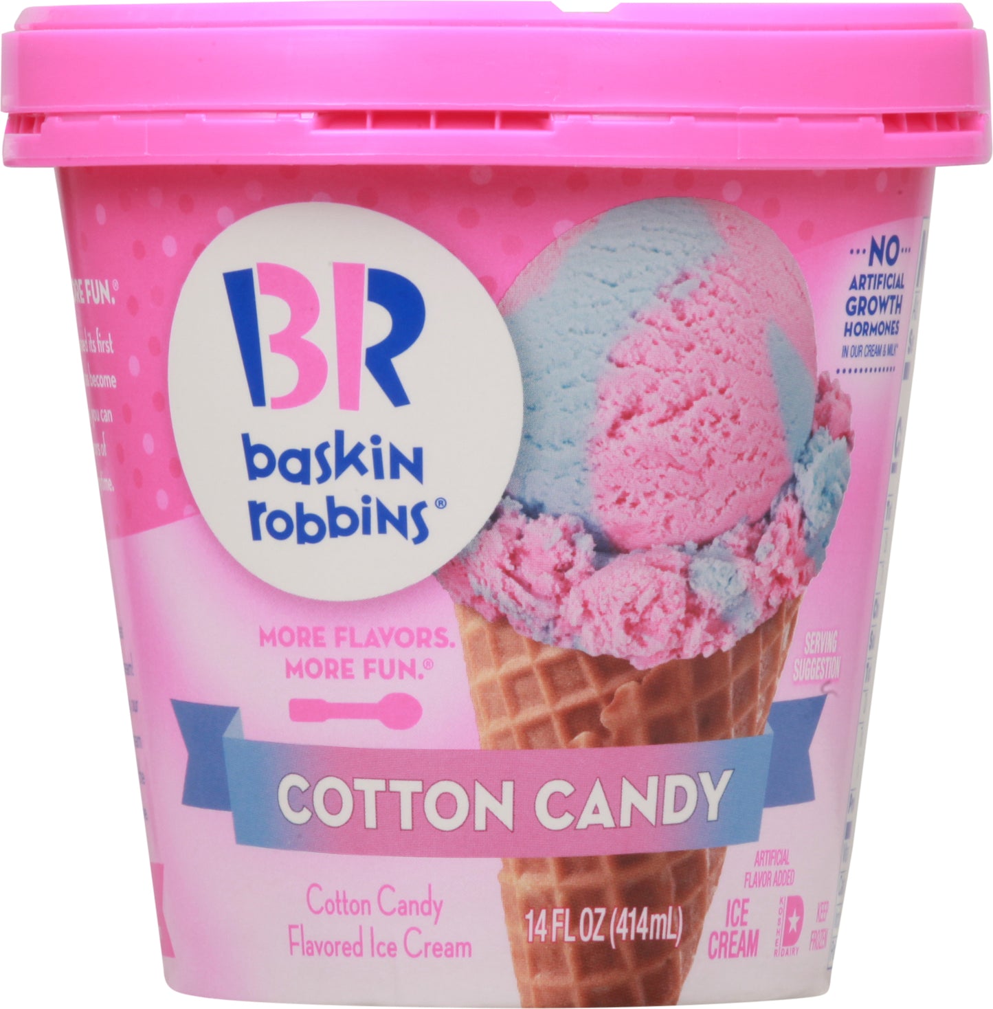 Baskin Robbins Cotton Candy Flavored Ice Cream 14 fl oz