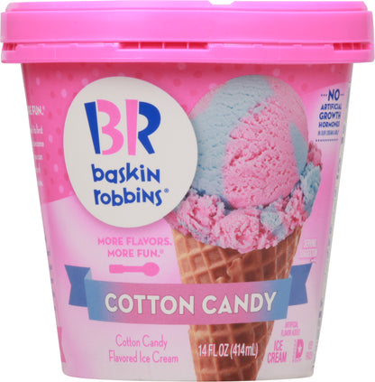Baskin Robbins Cotton Candy Flavored Ice Cream 14 fl oz