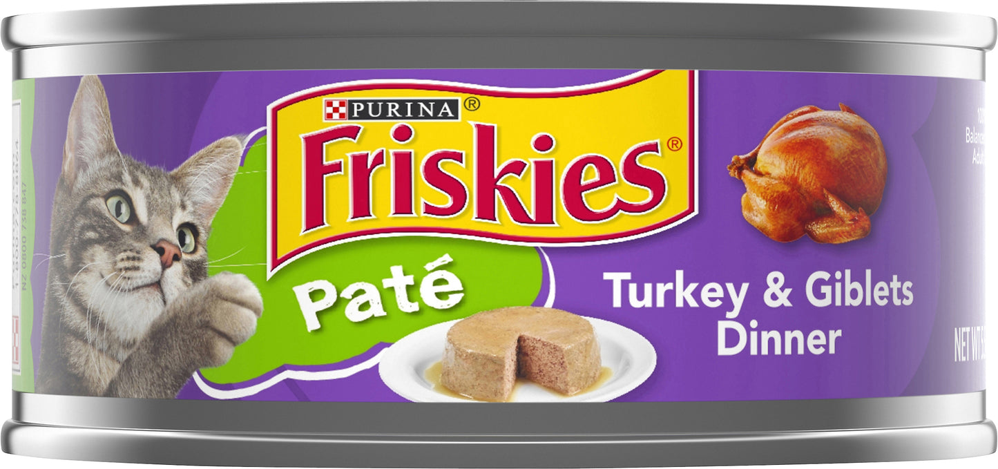 Friskies Pate Turkey & Giblets Dinner Cat Food 5.5 oz