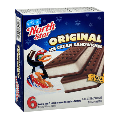 North Star Ice Cream Sandwiches 6 ea