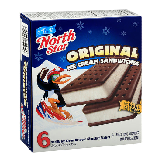 North Star Ice Cream Sandwiches 6 ea