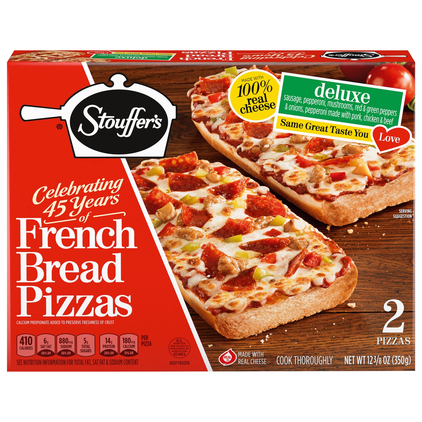 Stouffers - French Bread Pizza Deluxe Pizza Westrock Claremont, NC 12 3-8 OZ (350g)