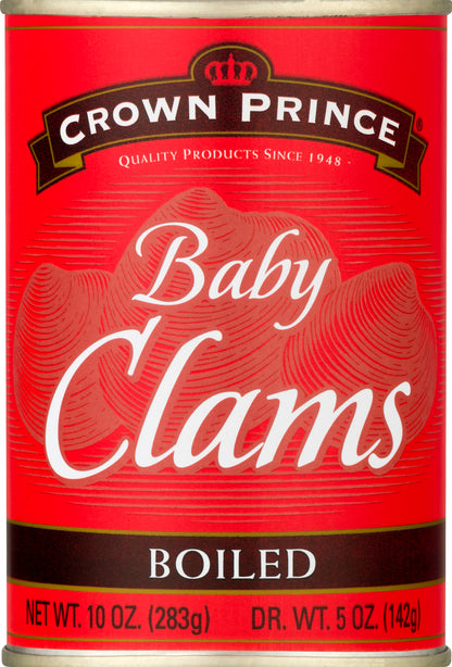 Crown Prince Boiled Baby Clams 10 oz