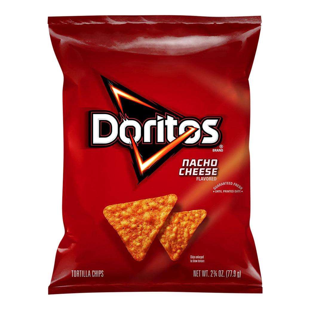 Doritos Tortilla Chips Nacho Cheese Flavored 2 3/4 Oz