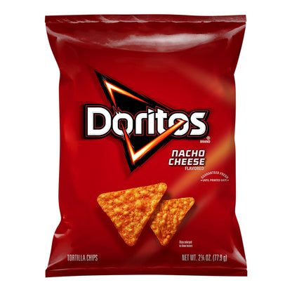 Doritos Tortilla Chips Nacho Cheese Flavored 2 3/4 Oz