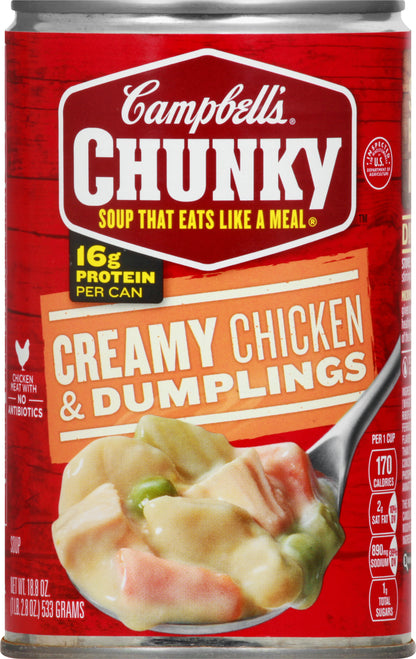 Campbell's Chunky Creamy Chicken & Dumplings Soup 18.8 oz
