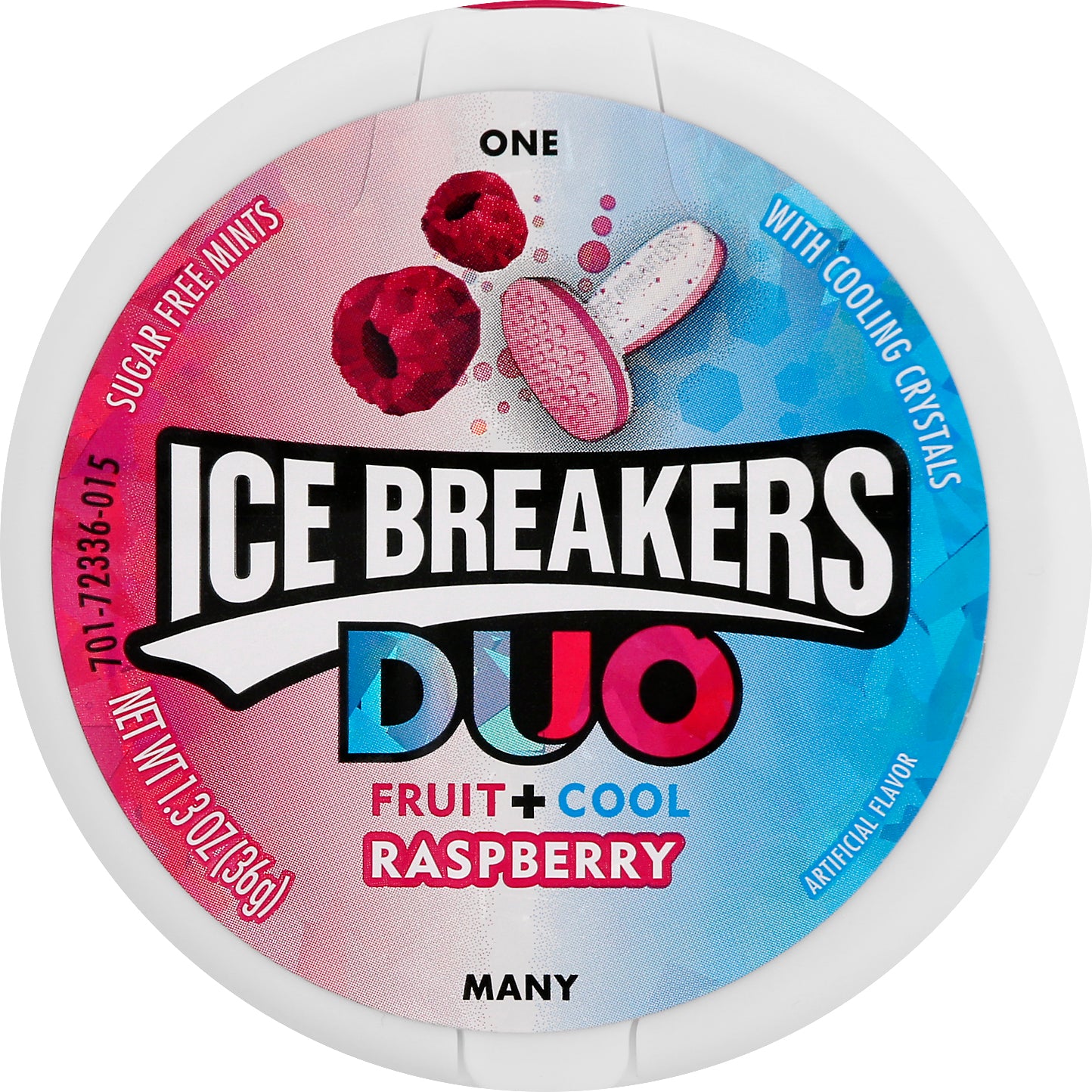 Ice Breakers Duo Sugar Free Fruit + Cool Raspberry Mints 1.3 oz