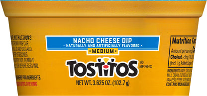 Tostitos Medium Nacho Cheese Dip Naturally And Artificially Flavored 3.625 Oz