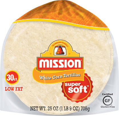 Mission White Corn Tortillas, 30 Count