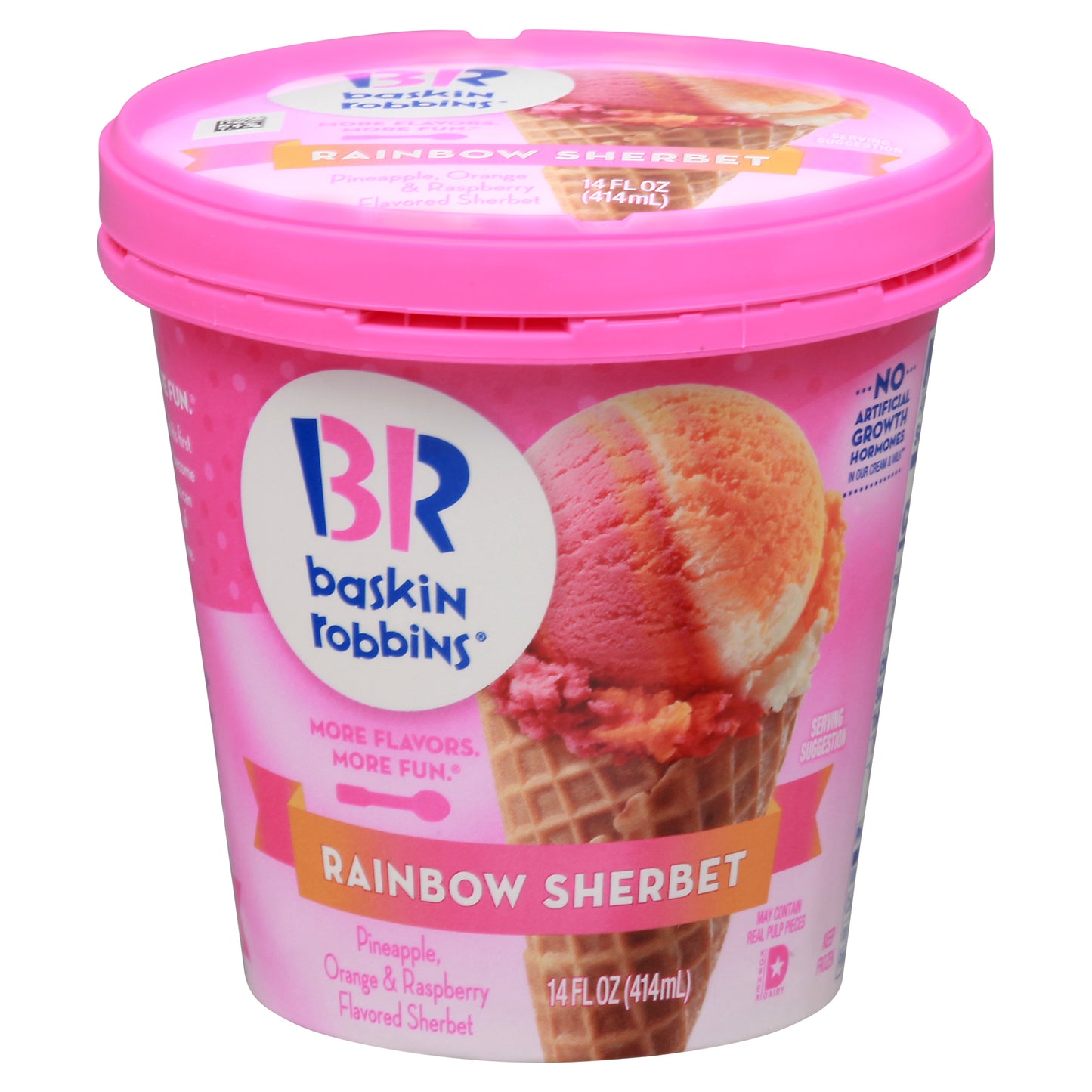 Baskin Robbins Rainbow Sherbet 14 fl oz