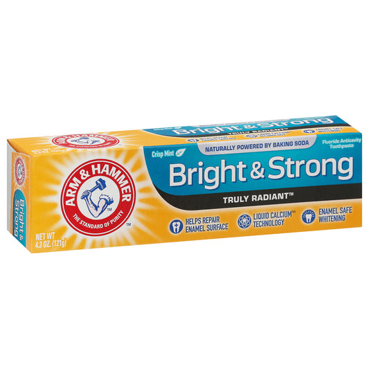 Arm & Hammer Truly Radiant Bright & Strong Crisp Mint Fluoride Anticavity Toothpaste 4.3 oz