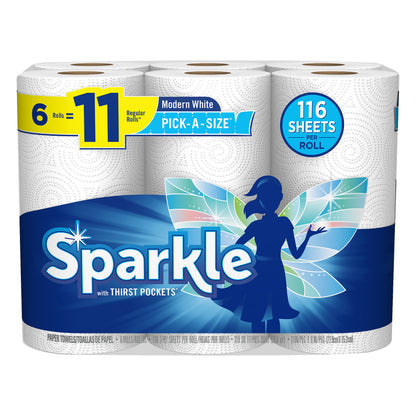 Sparkle Pick-A-Size Modern White Paper Towels 6 ea