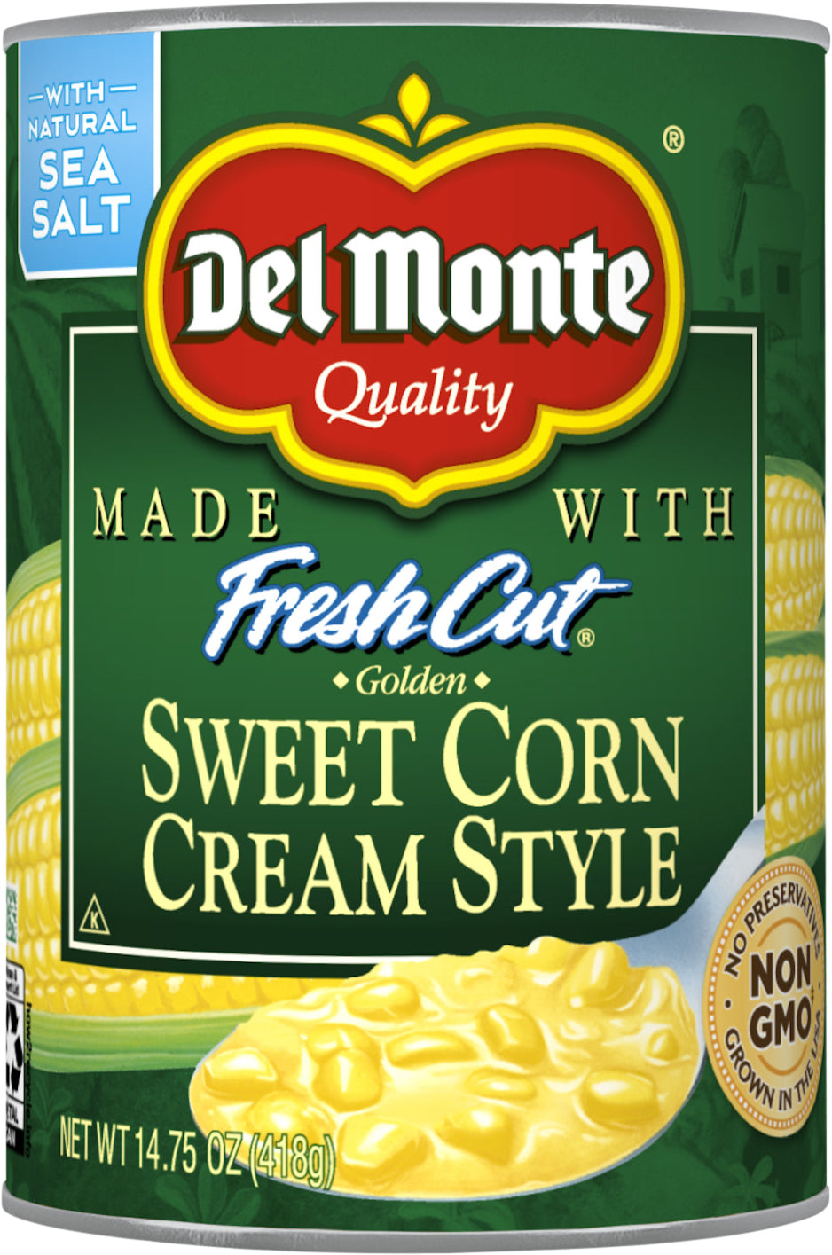 Del Monte Fresh Cut Cream Style Golden Sweet Corn 14.75 oz Can
