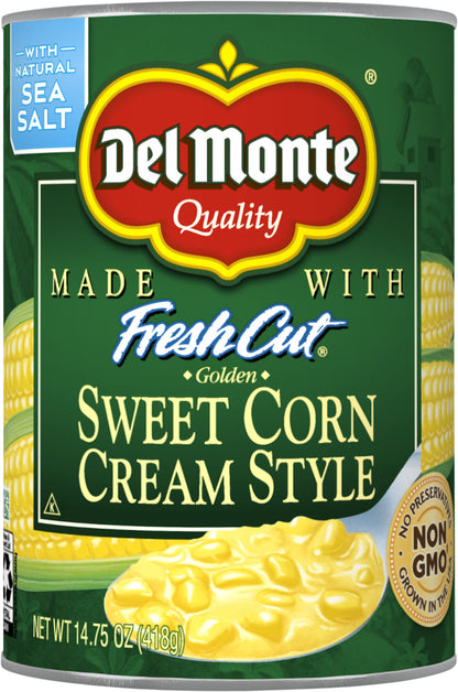 Del Monte Fresh Cut Cream Style Golden Sweet Corn 14.75 oz Can