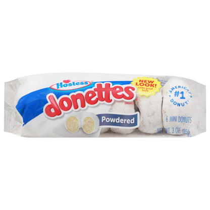 Hostess Donettes Mini Powdered Donuts 6 Donuts 6 ea