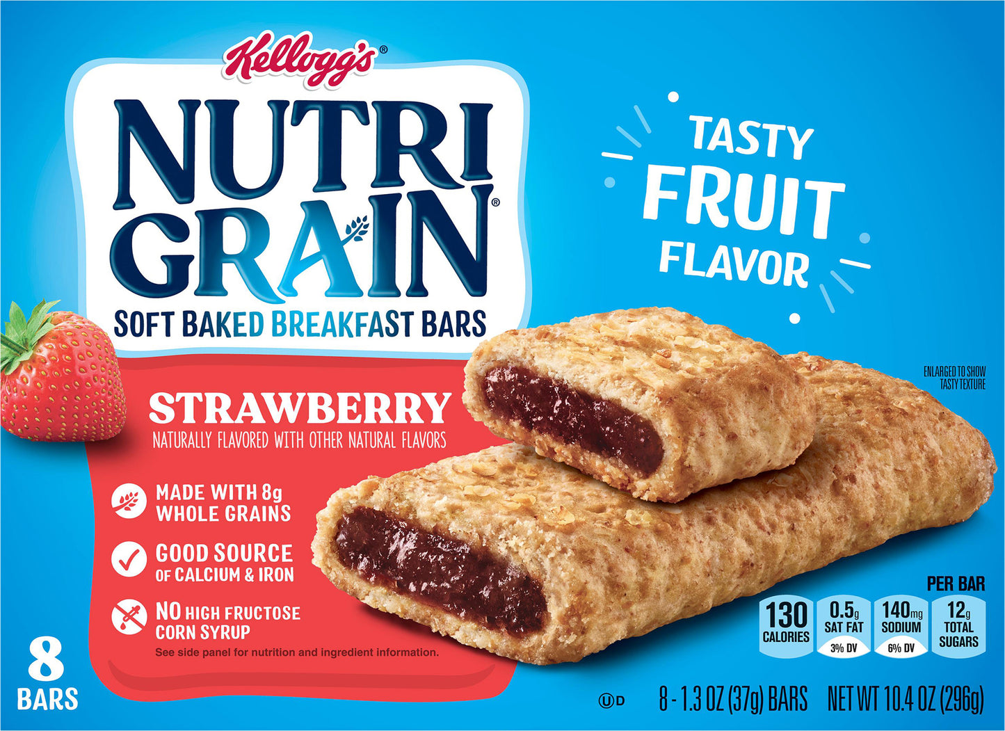 Nutri Grain Soft Baked Strawberry Breakfast Bars 8 - 1.3 oz Bars
