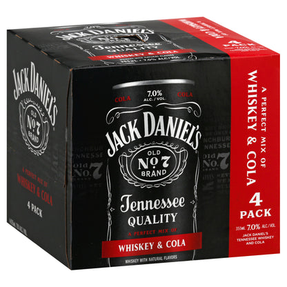 Jack Daniel's 4 Pack Whiskey & Cola 4 ea